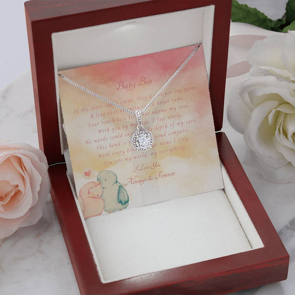 To My Baby Boo | For Girlfriend | Cosmic Halo Necklace | Message Card