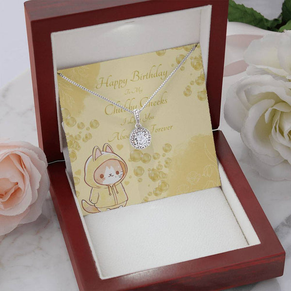 To My Chubby Cheeks | For Wife | Cosmic Halo Necklace | Birthday Card