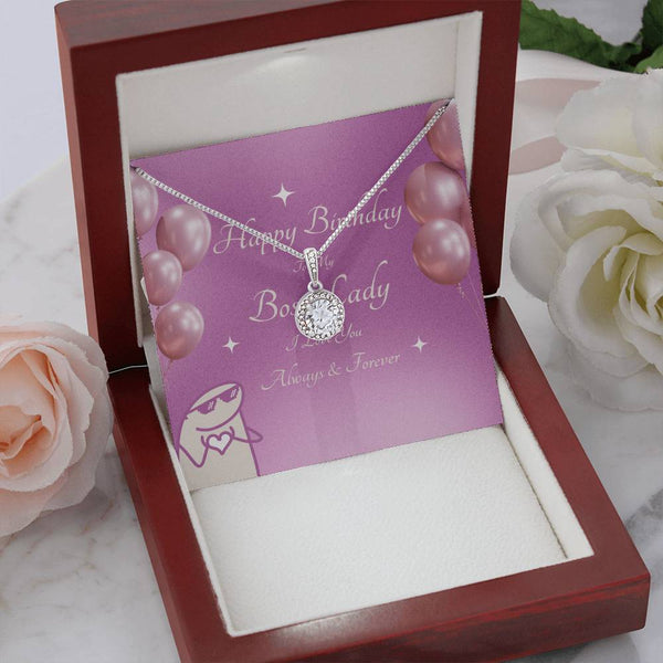 To My Boss Lady | For Wife | Cosmic Halo Necklace | Birthday Card