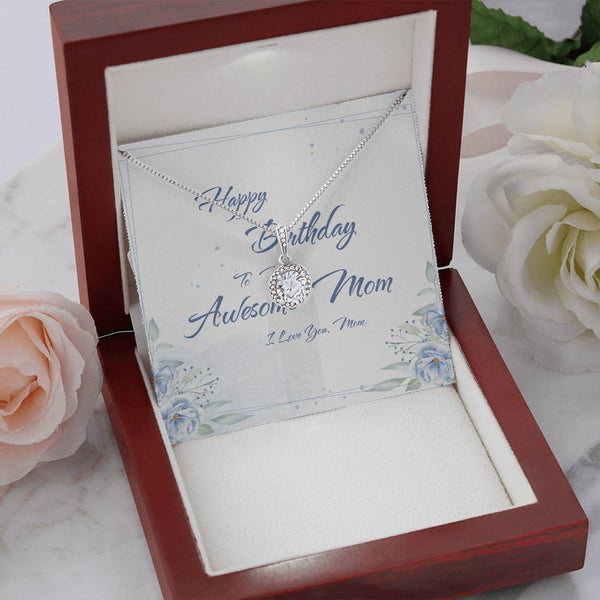 To My Awesome Mom | For Mom | Cosmic Halo Necklace | Birthday Card