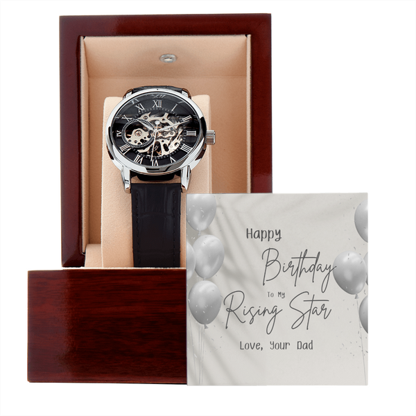 To My Rising Star - By Dad | For Son | Eternal Gear Watch | Birthday Card