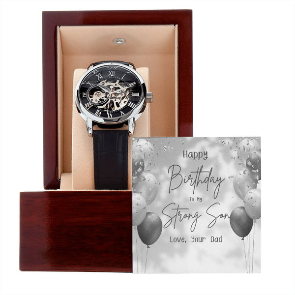 To My Strong Son - By Dad | For Son | Eternal Gear Watch | Birthday Card