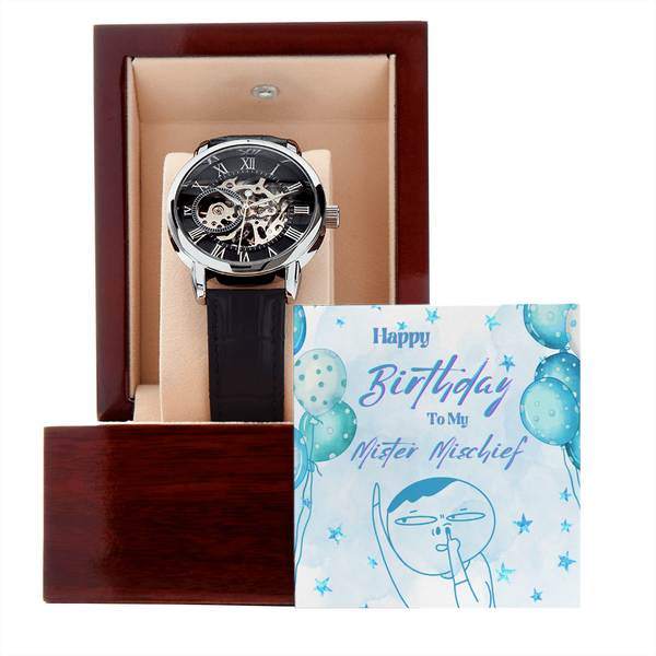 To My Mister Mischief | For Brother | Eternal Gear Watch | Birthday Card