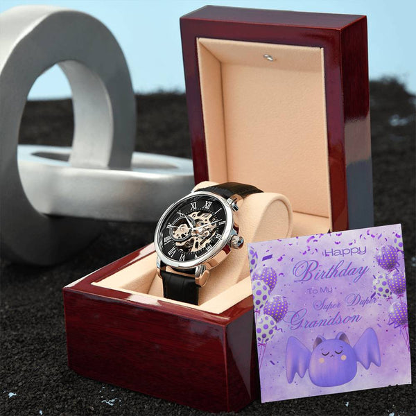 To My Super Duper Grandson | For Grandson | Eternal Gear Watch | Birthday Card