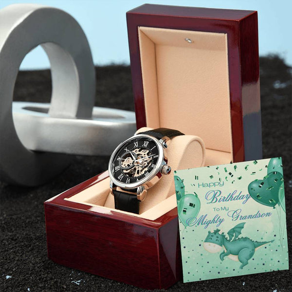 To My Mighty Grandson | For Grandson | Eternal Gear Watch | Birthday Card