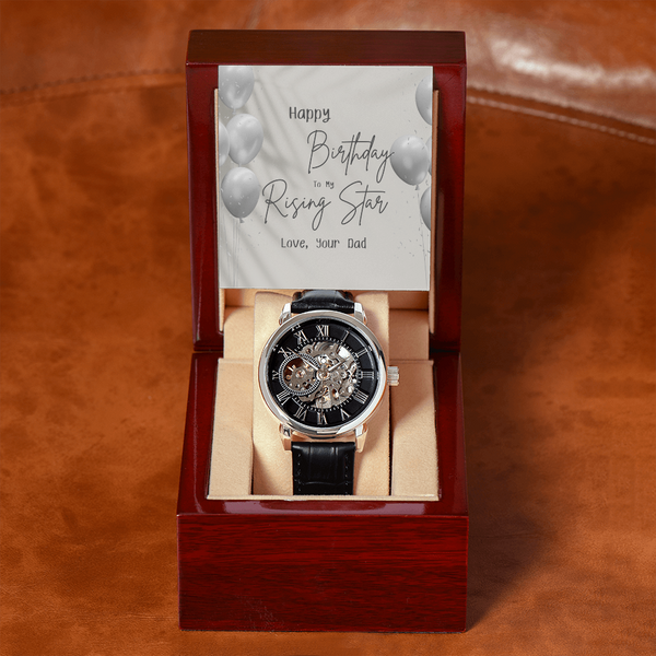 To My Rising Star - By Dad | For Son | Eternal Gear Watch | Birthday Card