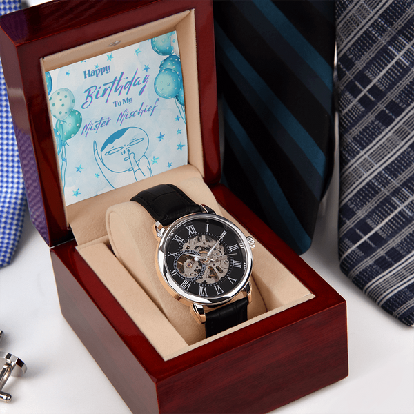 To My Mister Mischief | For Brother | Eternal Gear Watch | Birthday Card
