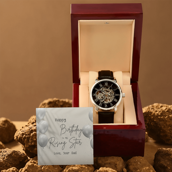 To My Rising Star - By Dad | For Son | Eternal Gear Watch | Birthday Card