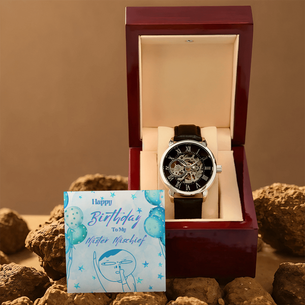 To My Mister Mischief | For Brother | Eternal Gear Watch | Birthday Card