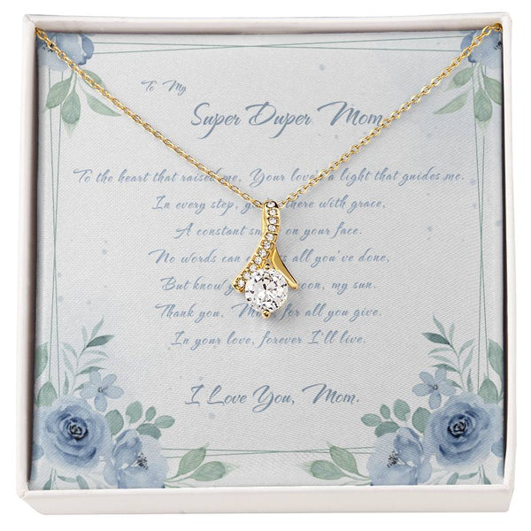 To My Super Duper Mom | For Mom | Celestial Grace Necklace | Message Card