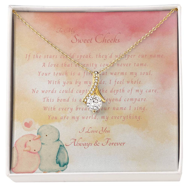 To My Sweet Cheeks | For Wife | Celestial Grace Necklace | Message Card