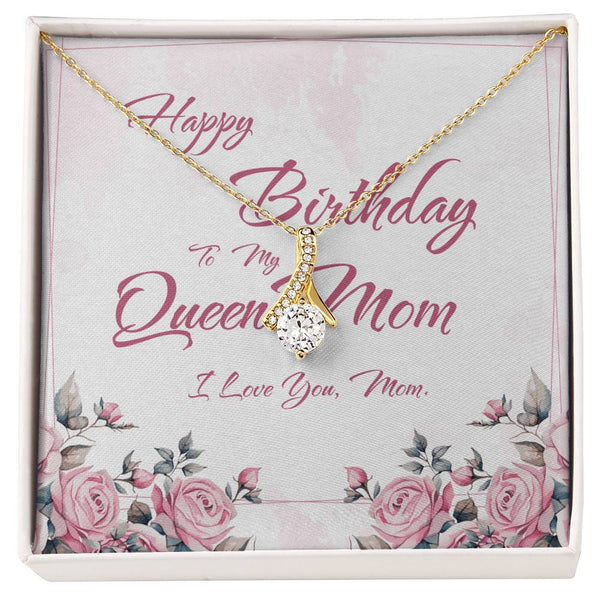 To My Queen Mom | For Mom | Celestial Grace Necklace | Birthday Card