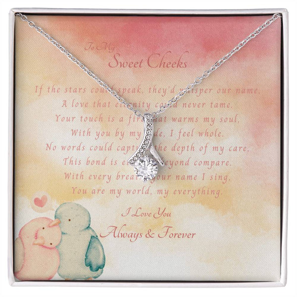To My Sweet Cheeks | For Wife | Celestial Grace Necklace | Message Card