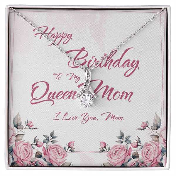 To My Queen Mom | For Mom | Celestial Grace Necklace | Birthday Card