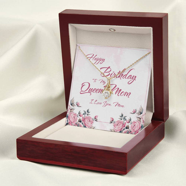To My Queen Mom | For Mom | Celestial Grace Necklace | Birthday Card