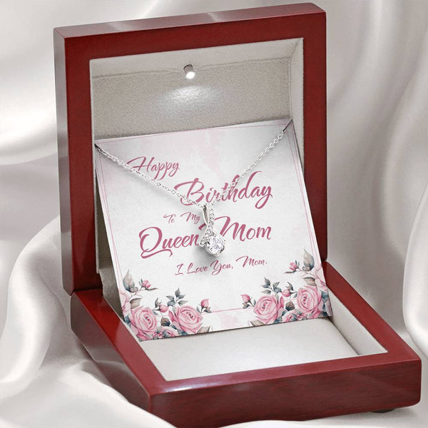 To My Queen Mom | For Mom | Celestial Grace Necklace | Birthday Card