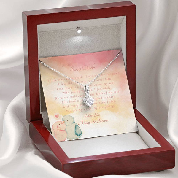 To My Sweet Cheeks | For Wife | Celestial Grace Necklace | Message Card