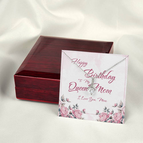 To My Queen Mom | For Mom | Celestial Grace Necklace | Birthday Card