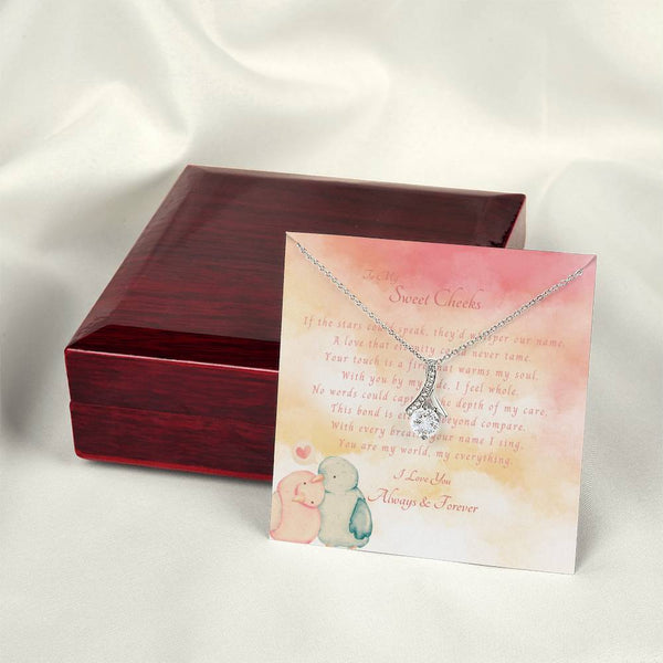 To My Sweet Cheeks | For Wife | Celestial Grace Necklace | Message Card