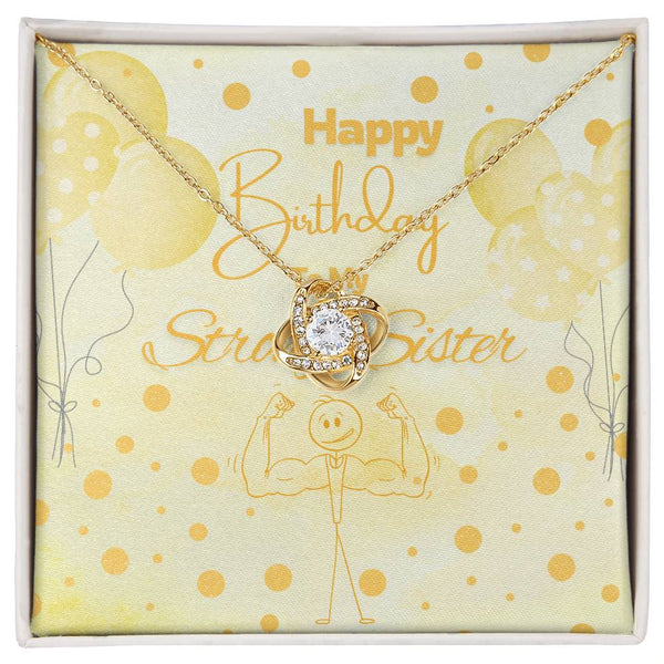 To My Strong Sister | For Sister | Queen's Charm Necklace | Birthday Card