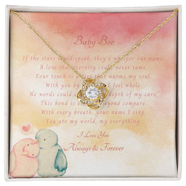To My Baby Boo | For Girlfriend | Queen's Charm Necklace | Message Card