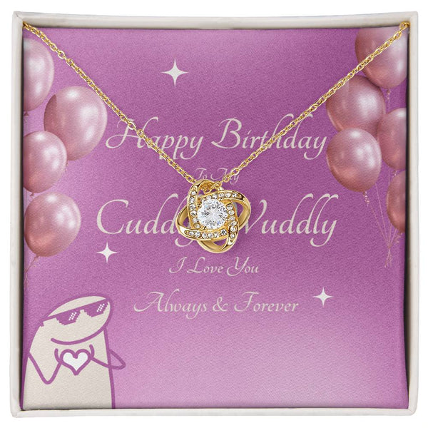 To My Cuddly Wuddly | For Girlfriend | Queen's Charm Necklace | Birthday Card