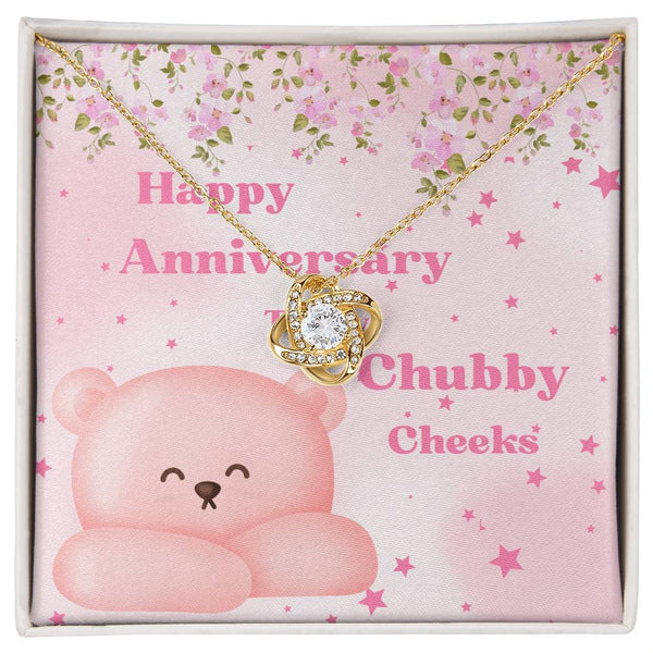 To My Chubby Cheeks | For Wife | Queen's Charm Necklace | Anniversary Card