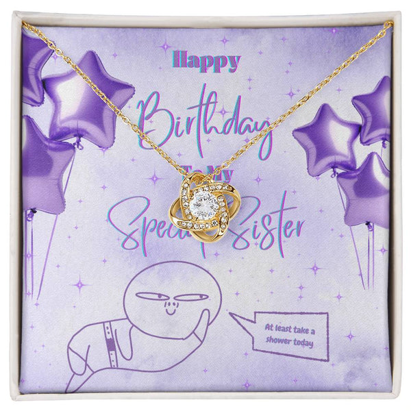 To My Special Sister | For Sister | Queen's Charm Necklace | Birthday Card