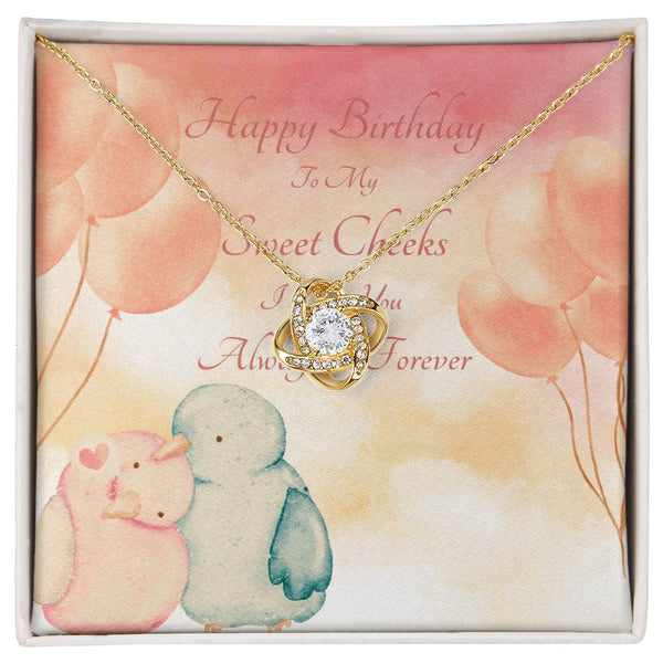 To My Sweet Cheeks | For Wife | Queen's Charm Necklace | Birthday Card