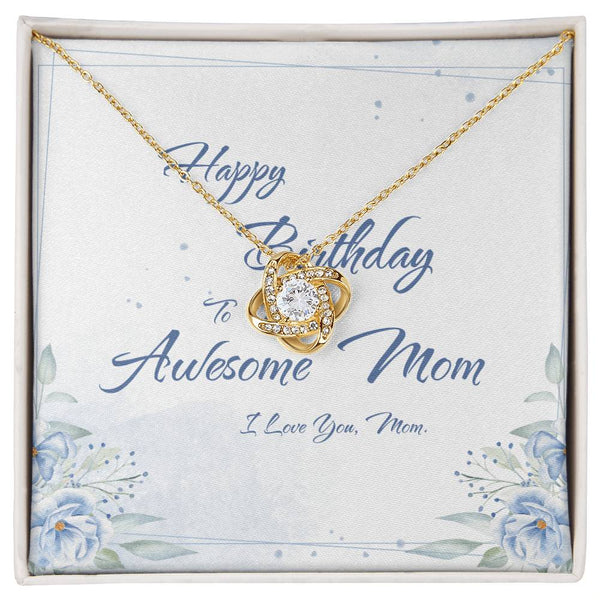 To My Awesome Mom | For Mom | Queen's Charm Necklace | Birthday Card
