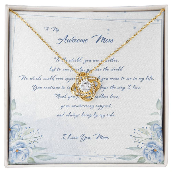 To My Awesome Mom | For Mom | Queen's Charm Necklace | Message Card