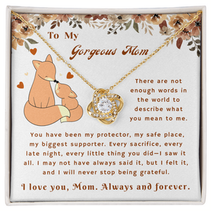 Gift For Mom | Gorgeous Mom | Queen's Charm Necklace | Message Card Box