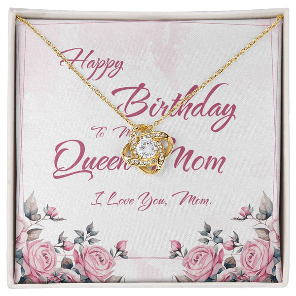 To My Queen Mom | For Mom | Queen's Charm Necklace | Birthday Card