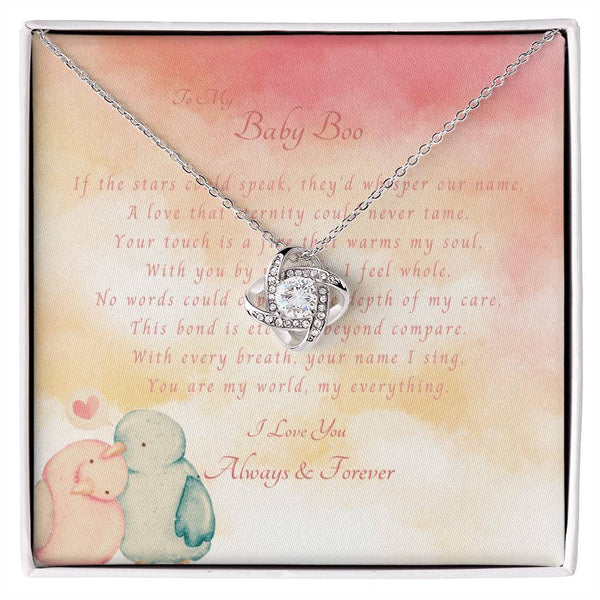To My Baby Boo | For Girlfriend | Queen's Charm Necklace | Message Card