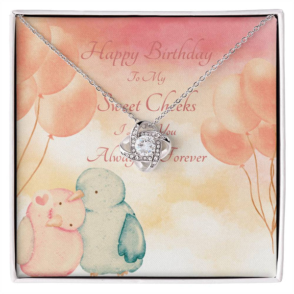 To My Sweet Cheeks | For Wife | Queen's Charm Necklace | Birthday Card