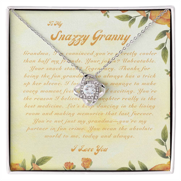 To My Snazzy Granny | For Grandma | Queen's Charm Necklace | Message Card