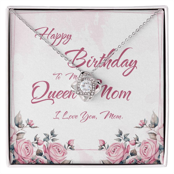 To My Queen Mom | For Mom | Queen's Charm Necklace | Birthday Card