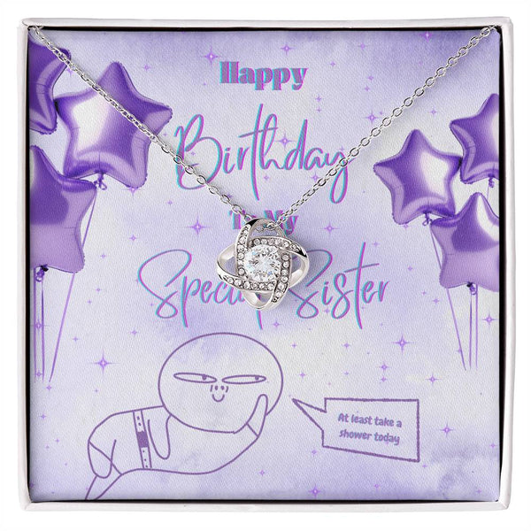 To My Special Sister | For Sister | Queen's Charm Necklace | Birthday Card