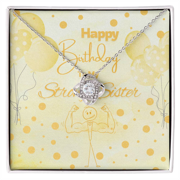 To My Strong Sister | For Sister | Queen's Charm Necklace | Birthday Card