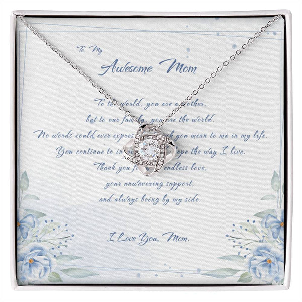 To My Awesome Mom | For Mom | Queen's Charm Necklace | Message Card