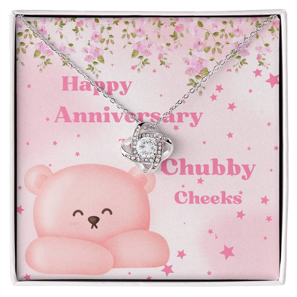To My Chubby Cheeks | For Wife | Queen's Charm Necklace | Anniversary Card