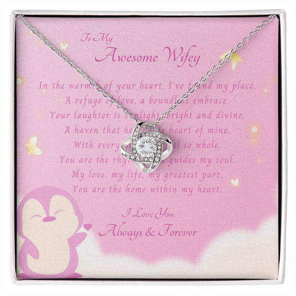 To My Awesome Wifey | For Wife | Queen's Charm Necklace | Message Card