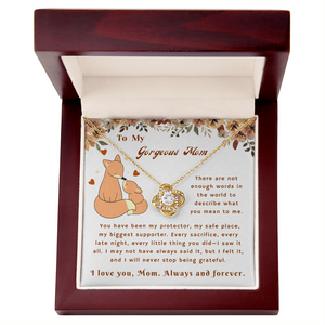 Gift For Mom | Gorgeous Mom | Queen's Charm Necklace | Message Card Box