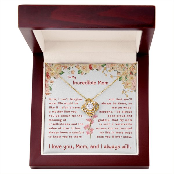 Gift For Mom | To My Incredible Mom | Queen's Charm Necklace | Message Card