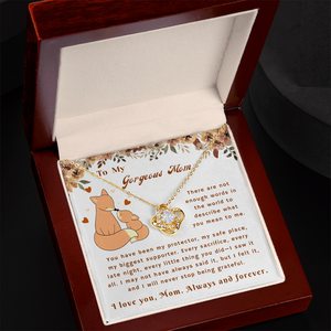 Gift For Mom | Gorgeous Mom | Queen's Charm Necklace | Message Card Box