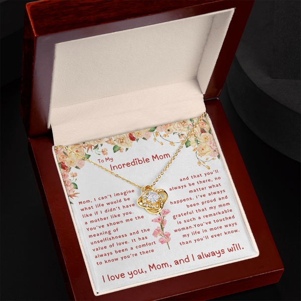 Gift For Mom | To My Incredible Mom | Queen's Charm Necklace | Message Card