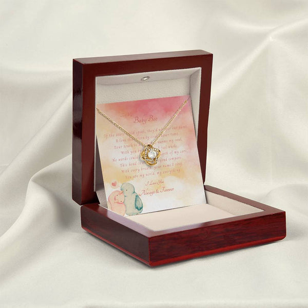 To My Baby Boo | For Girlfriend | Queen's Charm Necklace | Message Card