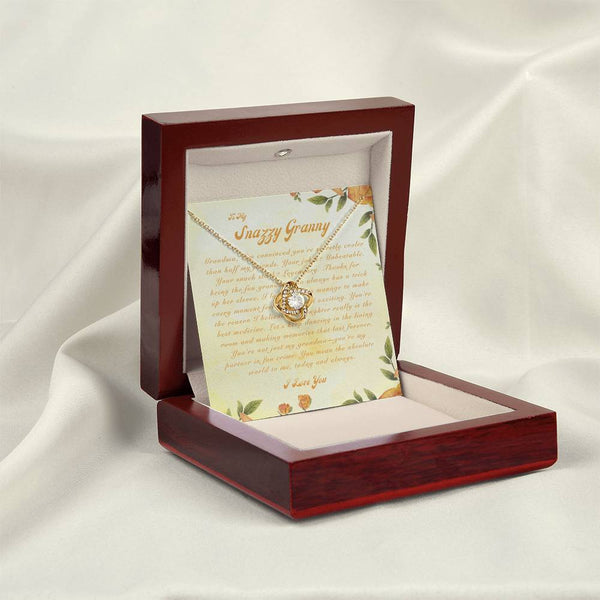 To My Snazzy Granny | For Grandma | Queen's Charm Necklace | Message Card