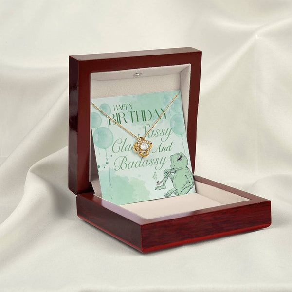 To My Sassy Classy Badassy | For Friend | Queen's Charm Necklace | Birthday Card
