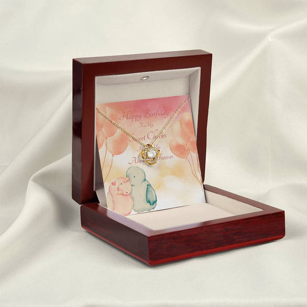To My Sweet Cheeks | For Wife | Queen's Charm Necklace | Birthday Card